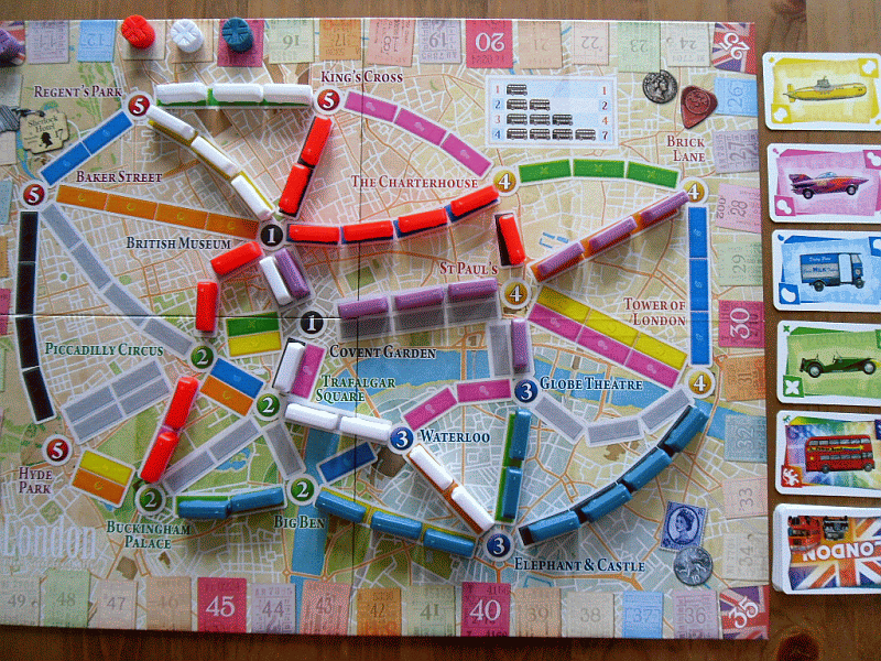 ab 8 Jahren DE-Ausgabe 2-4 Spieler London DOWD0016 Cities Zug um Zug 