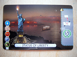 7 Wonders Duel promos: Stonehenge Messe Sagrada Familia Statue of Liberty